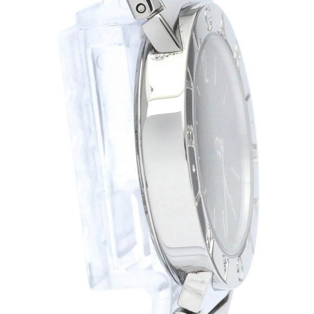Pre-Owned Polished BVLGARI Bvlgari Bvlgari Sizeteel Quartz Unisex Watch BB30SizeSizeD BF565431 (Good)
