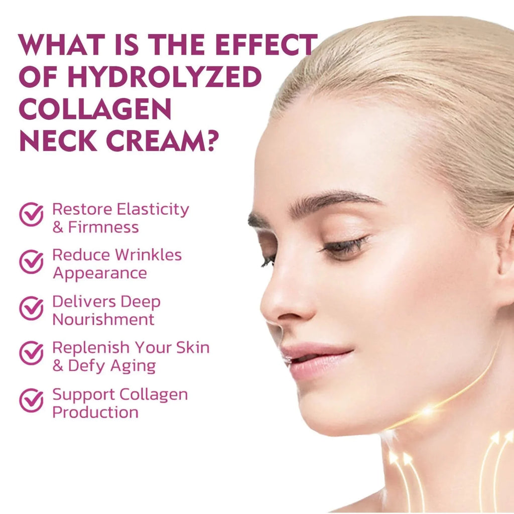 Collagen Neck Cream, Natural Hydrolyzed Collagen For Delay Sizekin Ageing,Wash-free neck cream, Collagen Neck Firming Cream,Ivoryns Sizewan Neck Beauty Neck Cream,7PCSize