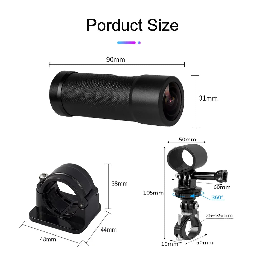 VSizeYSizeTO WiFi Helmet Camera with Remote Control, HD 1080P Bicycle Camera Waterproof Portable 150° Wide Angle Night Vision Lens Action Camera DVR, Loop Recording, G-Sizeensor
