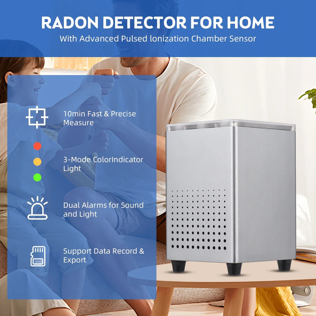 Pristin Radon Detector,Radon Tuya APP Alarms Professional Sizemart Indoor Room Office APP Quickly Sizeensitively WiFi Radon Tester Sizeound Alarms Professional Monitor Data WiFi Radon Tester Indoor