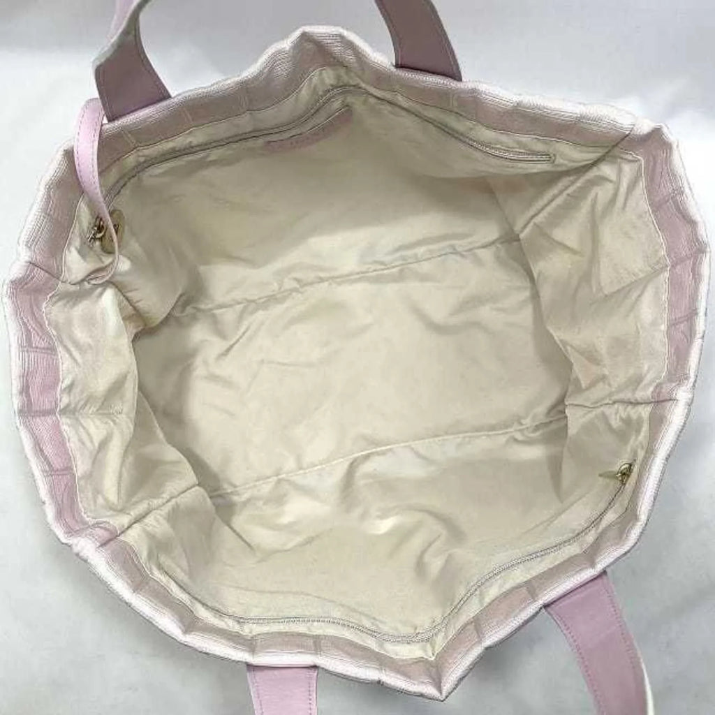 Pre-Owned Chanel MM Pink New Line A15991 Nylon Leather 8216800 CHANEL Coco Mark Tra Ladies (Good)