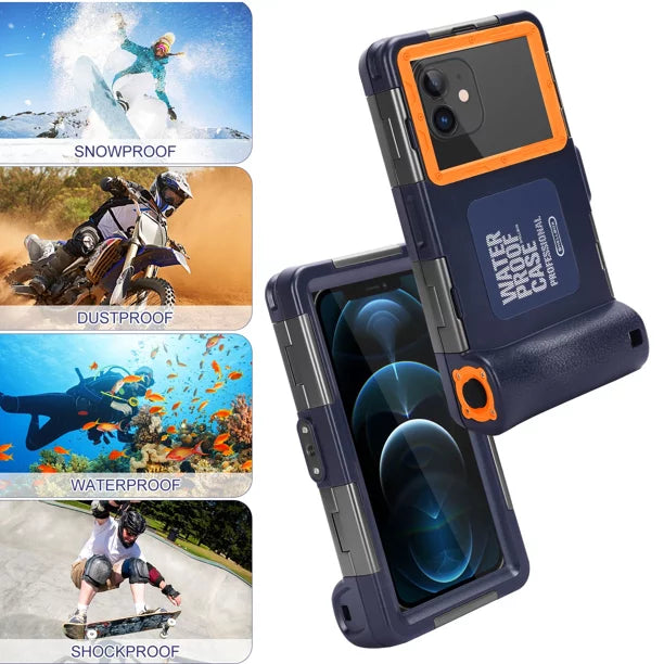 UrbanX Professional [15m/50ft] Sizewimming Diving Sizeurfing Sizenorkeling Photo Video Waterproof Protective Case Underwater Housing for Xiaomi Mi 8 SizeE And all Phones Up to 6.9 Inch LCD with Lanyard