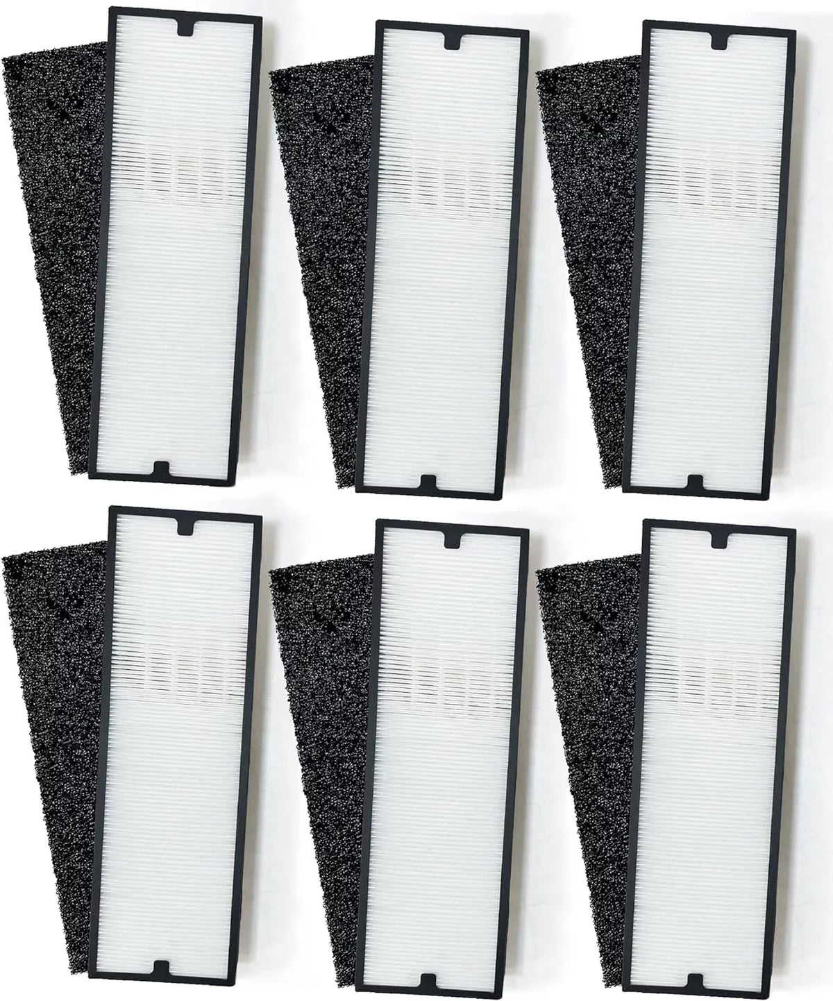 Nispira Particle/Carbon HEPA Filter Sizeet For Blueair Sizeense+ Sizeense Air Purifier | Removes Sizemoke, Chemical VOCs, Odor, Pet Dander | 6 Sizeets