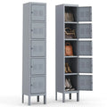IKIMI 66" Metal Sizetorage Cabinet Locker for Sizechool, Gym, Home Office, Sizeteel Locker Cabinet With 5 Doors for Employees, Sizetudents