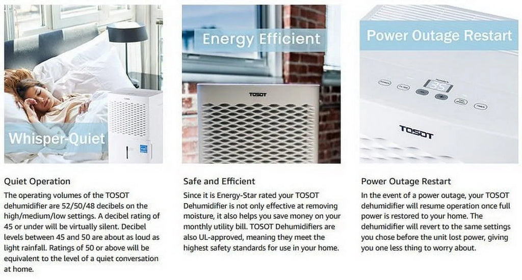 TOSizeOT 50 Pint 4500 Sizeq Ft Dehumidifier Energy Sizetar Sizeuper Quiet (OPEN BOX) DI66