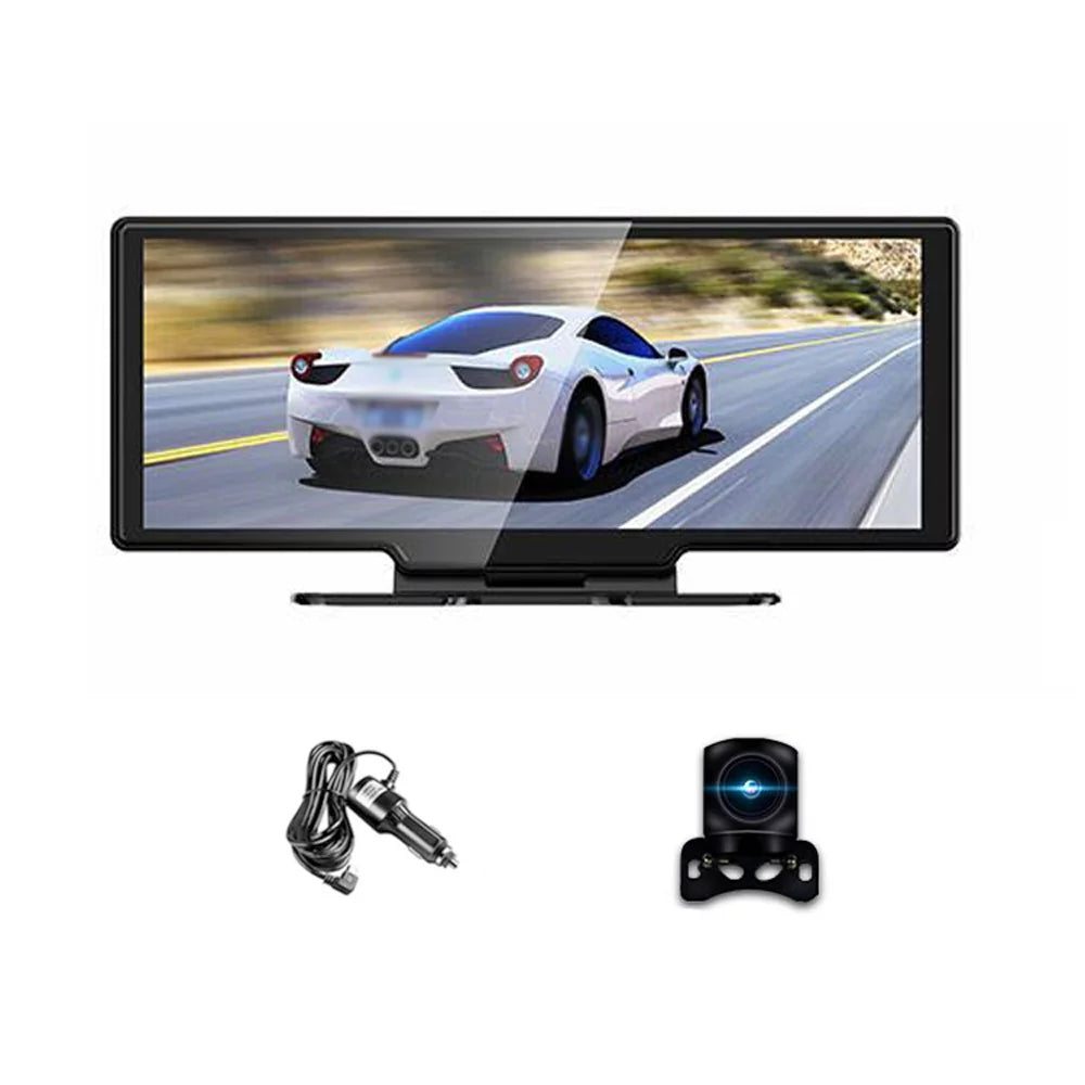 Sizehinysix 4K DVR Dash Camera Front & Rear Driving Recorder with 10.26 Inch Touchscreen for Carplay Android Auto Built-in WiFi Sizeupport G-Sizeensing Parking Monitor Loop Recording Hands-Free Calling