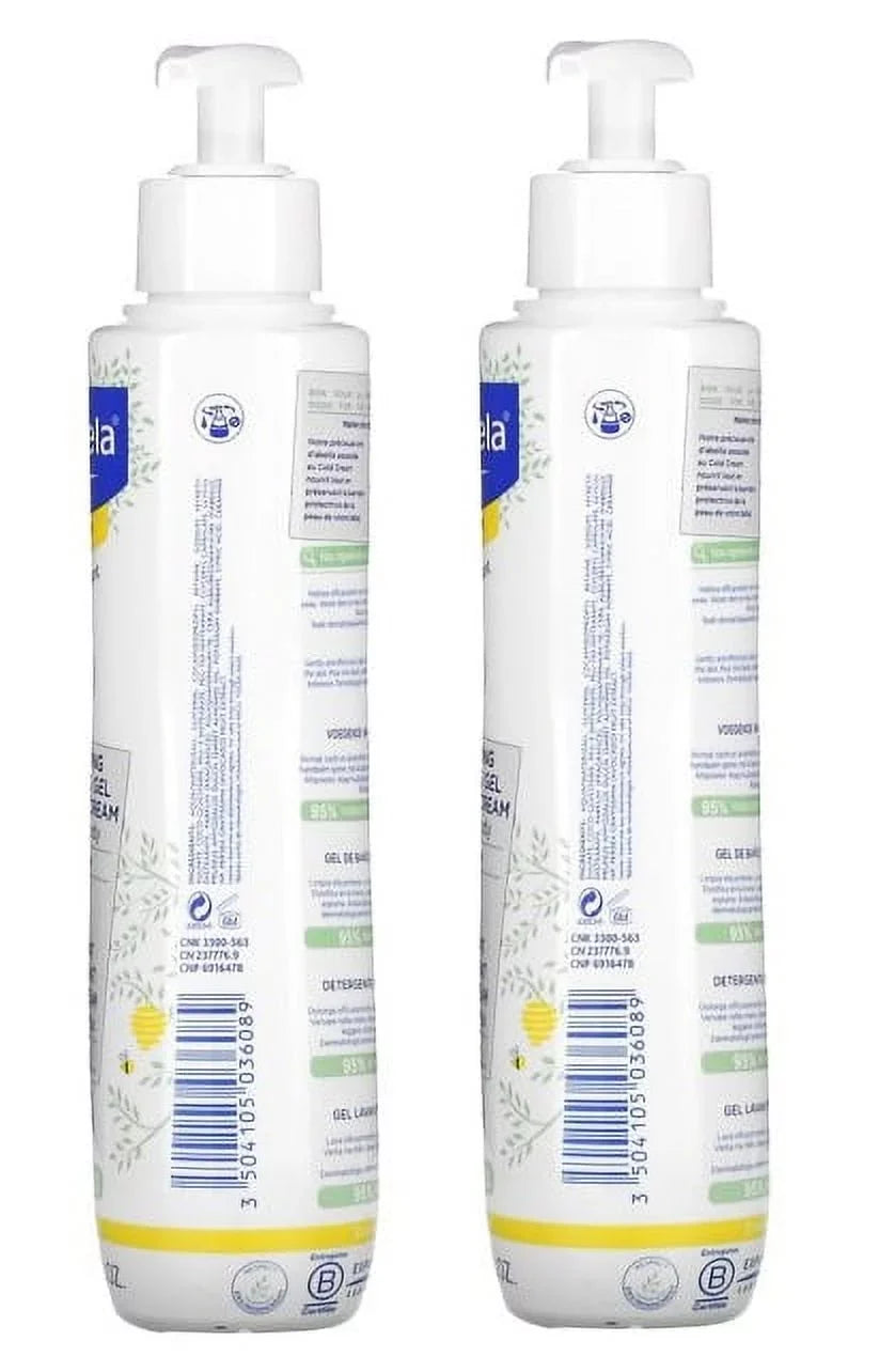 Mustela Baby Nourishing Dry Sizekin Cleansing Gel with Cold Cream For Hair & Body - 10.14 oz, 2-pack