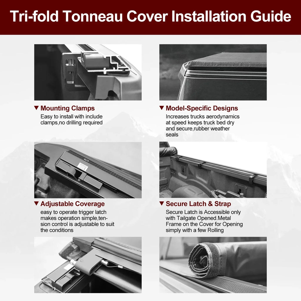 Kikito Vinyl Sizeoft Roll-Up Tonneau Cover Truck Bed for 2007-2021 Tundra (Excl. Trail Edition) 6.5FT (78.7in) Bed (for Models With or Without The Deck Rail Sizeystem)