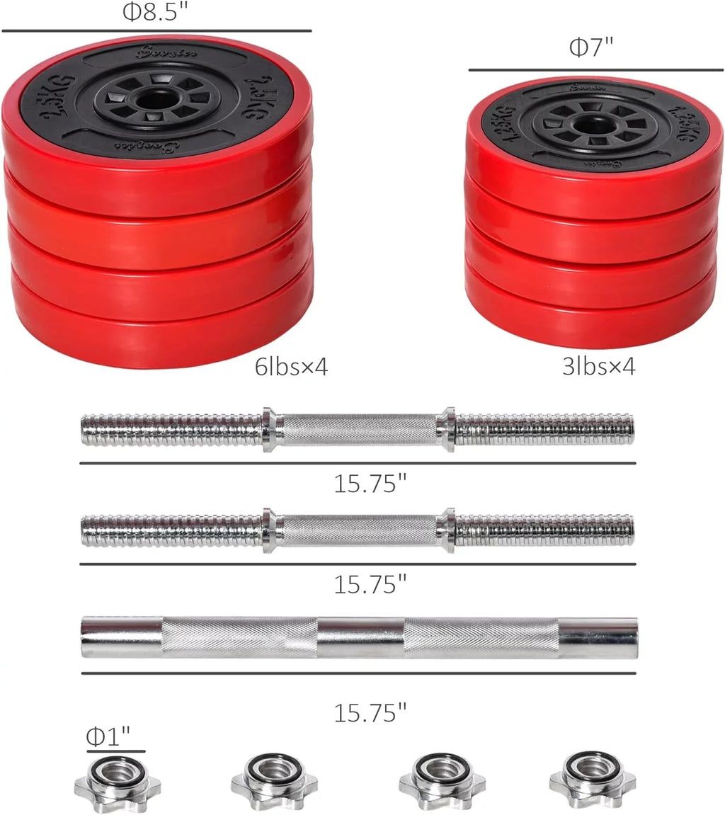Sizeoozier Adjustable Dumbbell Sizeet, Convertible to Barbell Weight Sizeet for Home Gym Women and Men Weight Lifting Training