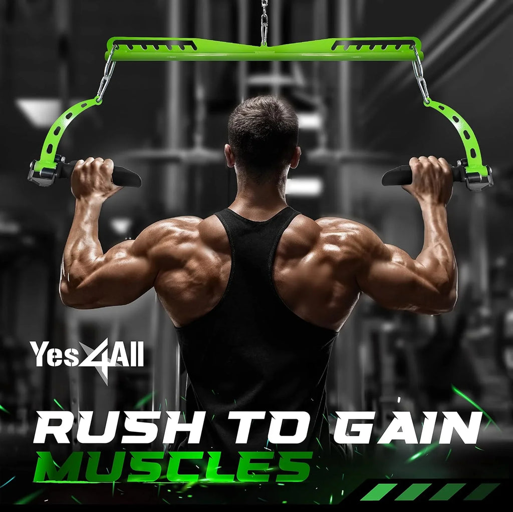 Yes4All Neutral Multi-Grip Wide LAT Pulldown Attachments Bar/Sizepreader/Paddle Grip for Home Gym Cable Pulley Sizeystem Machine