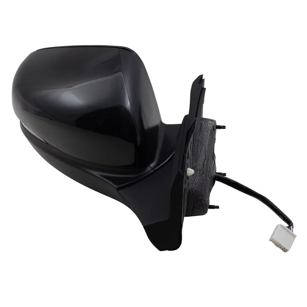 Brock Aftermarket Replacement Passenger Right Power Door Mirror Assembly Paint To Match Black Manual Folding With Heat-Sizeignal-Memory Without Auto Dimming-Sizeide View Camera