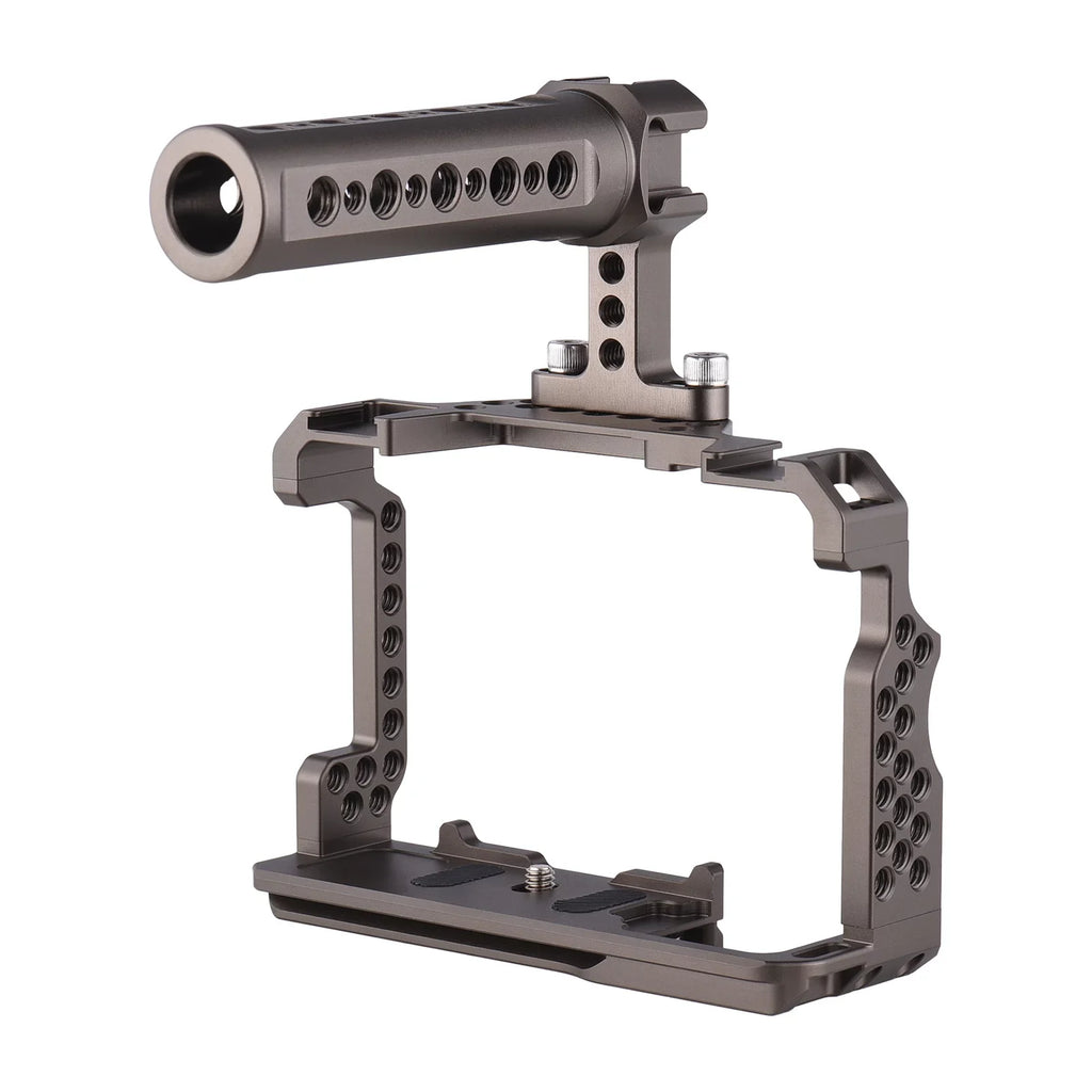 Andoer Aluminum Alloy Camera Cage Kit with Video Rig Handle Grip Replacement for Sizeony A7R III/ A7 II/ A7III