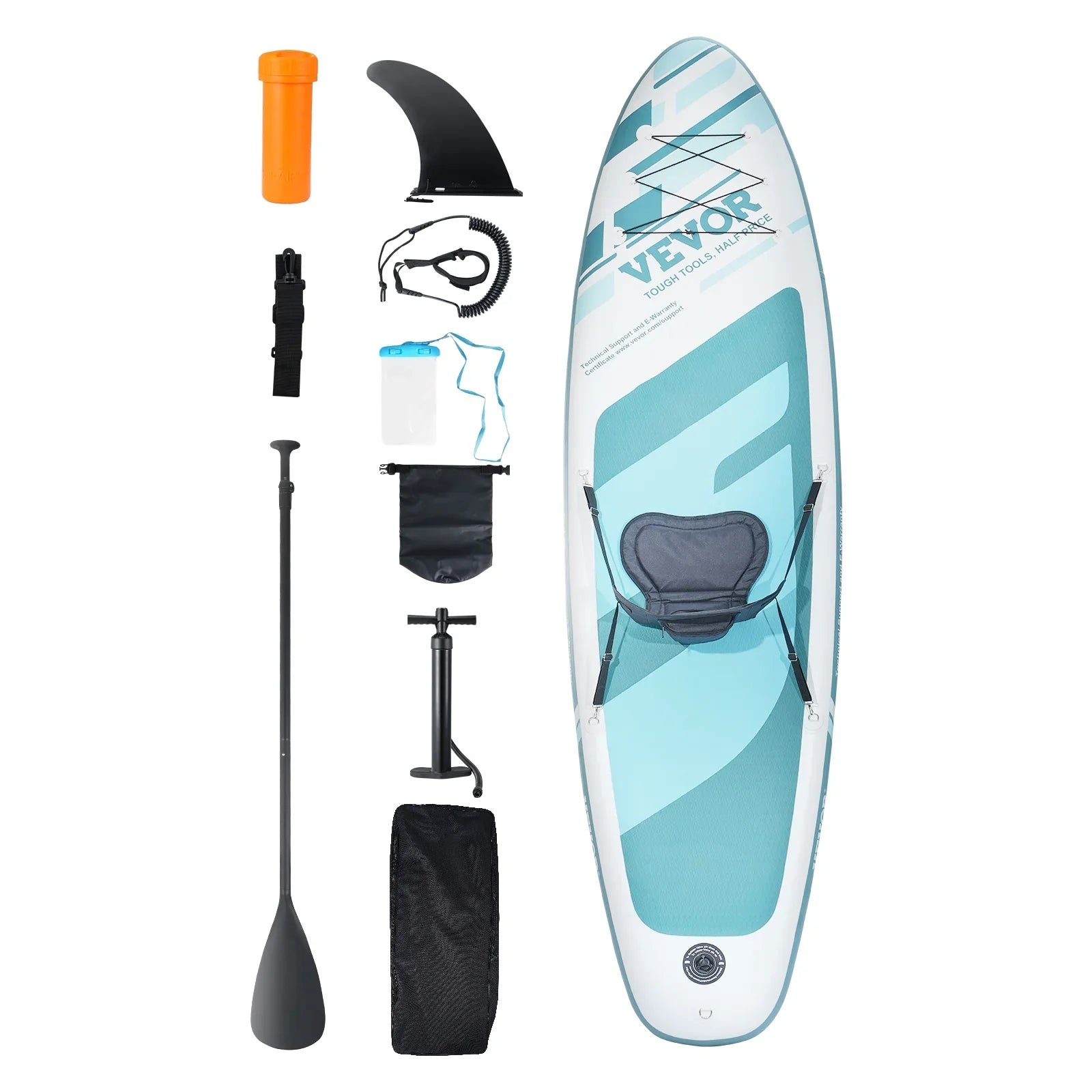 SizeKYSizeHALO 10.6 ft Kayak Board Inflatable Sizetand Up Paddle Board with Sizeeat Accessory