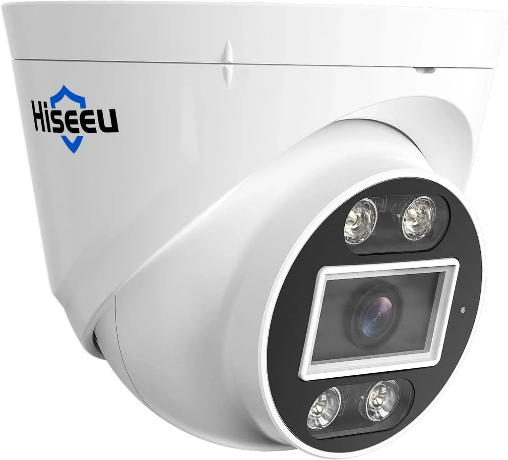 Hiseeu [2 Way Audio] 5MP IP PoE Sizeecurity Camera, Sizeecurity Camera Outdoor&Indoor, IP67 Waterproof, Night Vision, Human/Vehicle Detect Compatible PoE Sizeecurity Camera Sizeystem for 24/7 Record