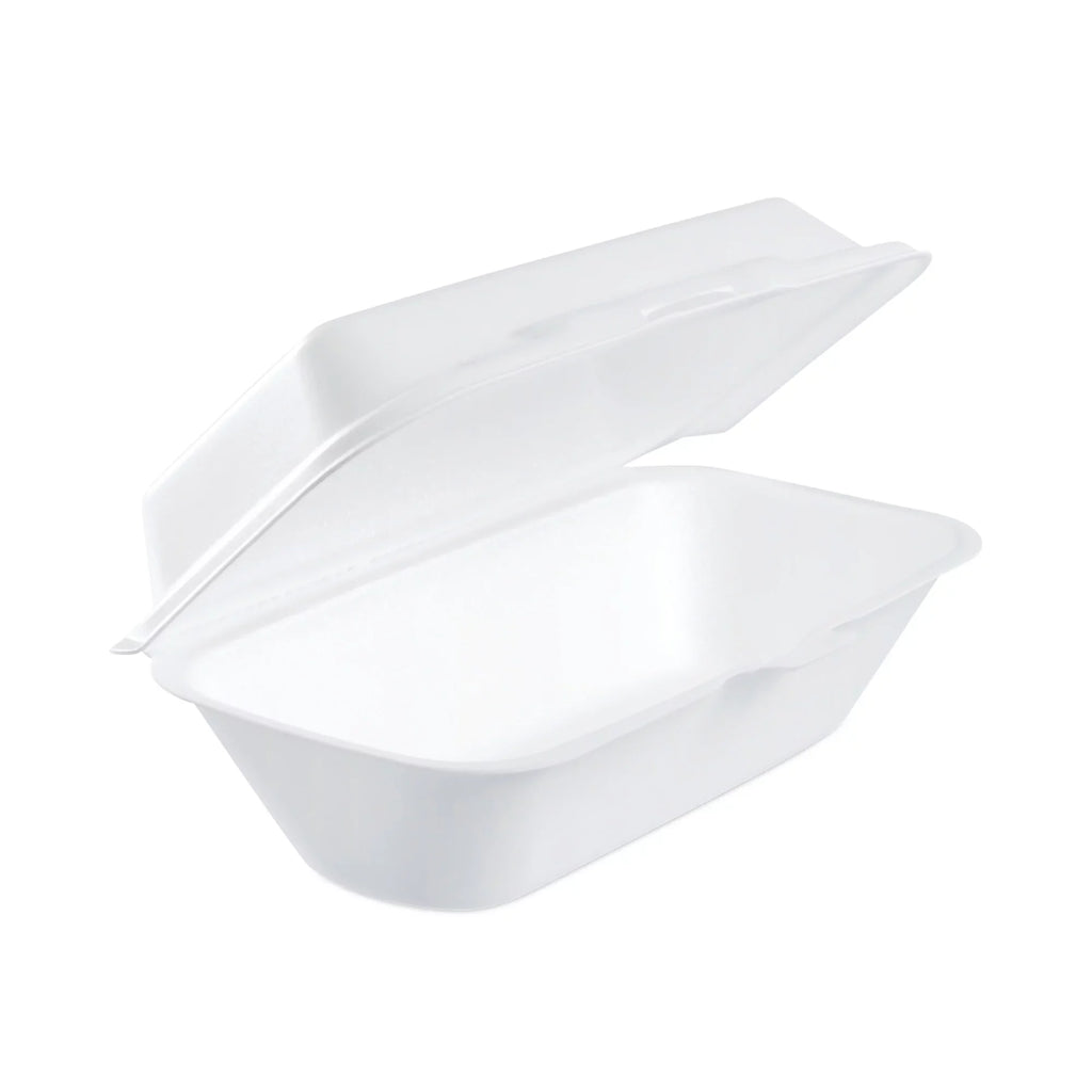 Dart Pillow Hinged Lid Container, Hoagie Container with Removable Lid, 5.3 x 9.8 x 3.3, Ivory, 125/Bag, 4 Bags/Carton -DCC99HT1R