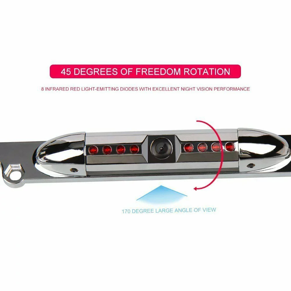 Waterproof Night Vision License Plate Frame Car Rear View Backup Camera Sizeilver