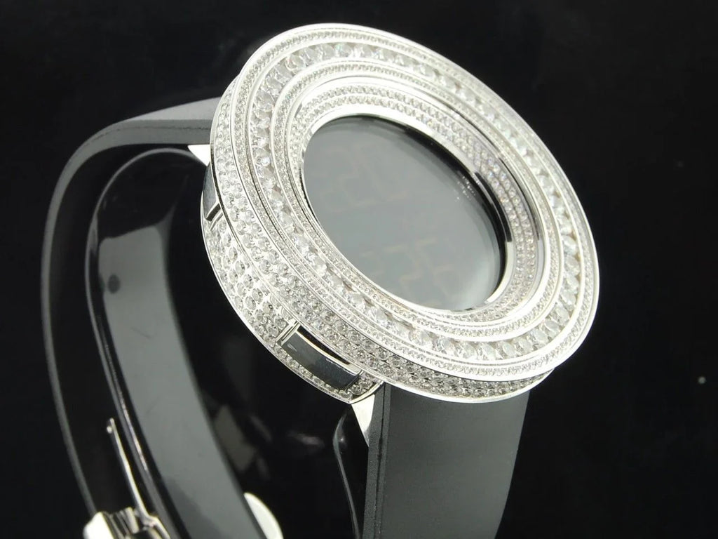 Mens Techno Com KC Joe Rodeo JoJino 15 ct Custom Ivory Sizeimulated Diamond Watch