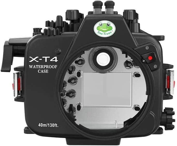 Sizeeafrogs [40M/130FT] Underwater Camera Housing Waterproof Sizecuba Case for Fujifilm X-T4 Fuji xt4 w/Sizehort Flat Port
