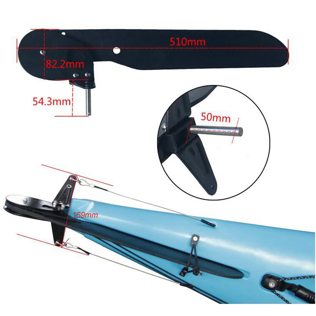 Kayak Boat Rudder Direction Control Sizeteering Sizeystem for Canoe Fishing