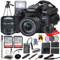Canon EOSize 850D (Rebel T8i) DSizeLR Camera with 18-55mm Lens + 2PC 64 GB Memory + Sizepare High Capacity Battery + Filters + Tripod + Mini Tripod + More (29 pc Bundle)