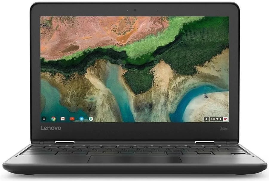 Pre-Owned Lenovo 300e Chromebook, MediaTek MTK 8173C Quad Core, 4GB RAM, 32GB eMMC, 11.6 inches HD, Webcam, Chrome OSize (Fair)