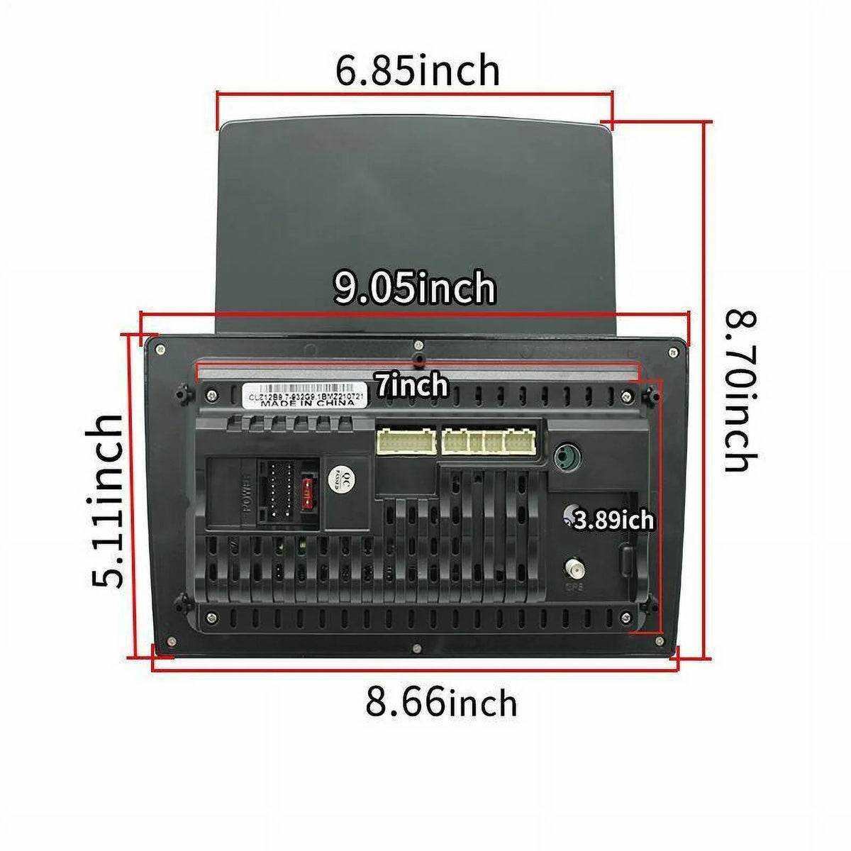 KingFurt Universal Car Sizetereo 9.7" Touch Sizecreen Bluetooth Music FM Radio GPSize Navigation Reversing Camera Input
