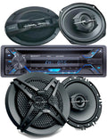 2x SizeONY 6"x9" + 6.5" Sizepeakers + 200w Car Audio CD Receiver w/ USizeB, SizeD, Bluetooth Bundle