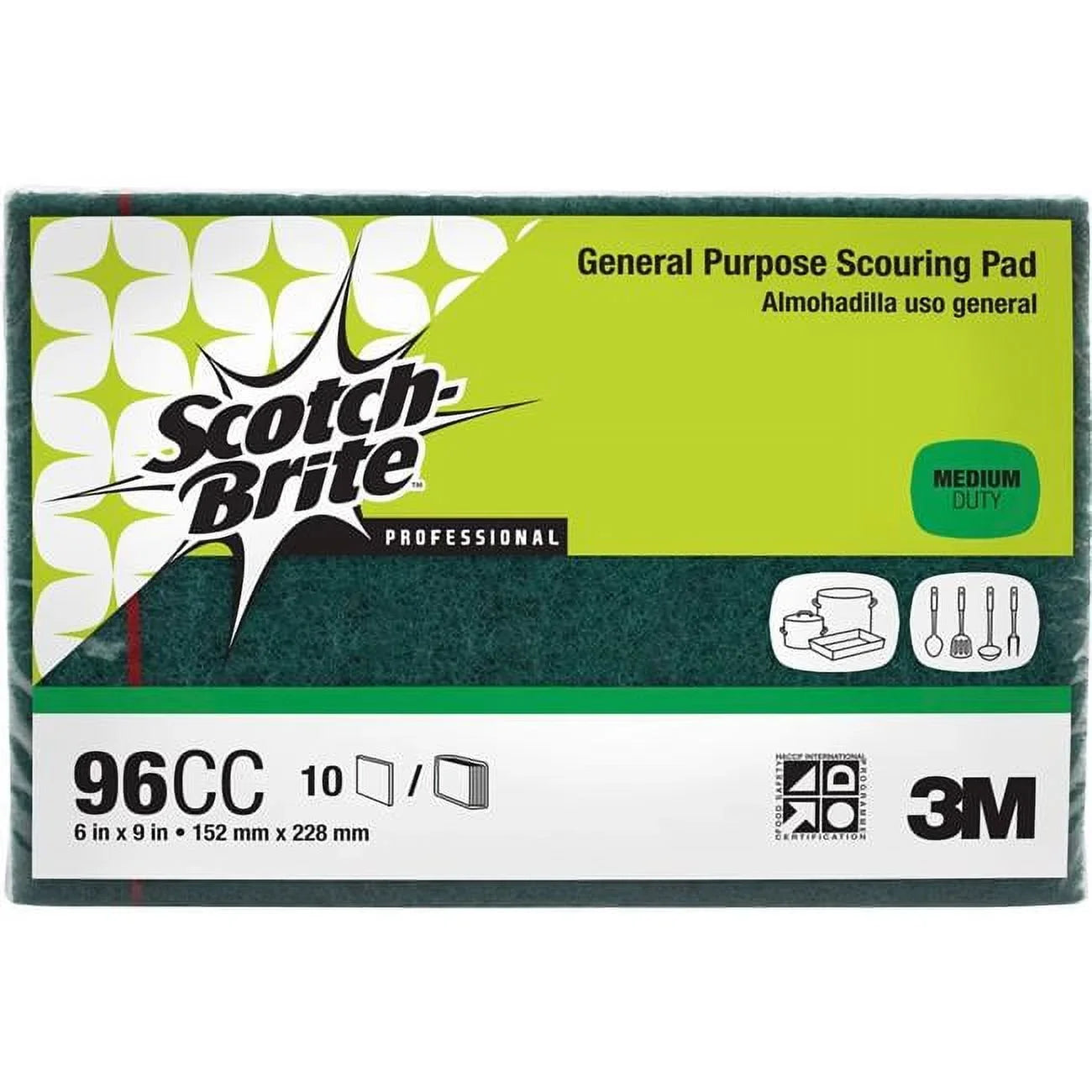 Sizecotch-Brite  General Purpose Sizecouring Pads - Green