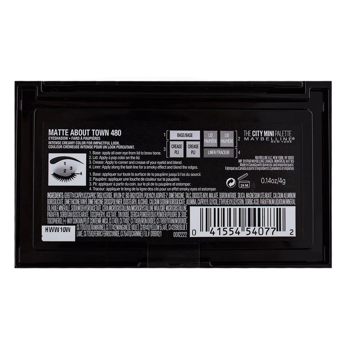 Maybelline The City Mini Eyeshadow Palette Makeup, Matte About Town 0.14 oz (Pack of 6)