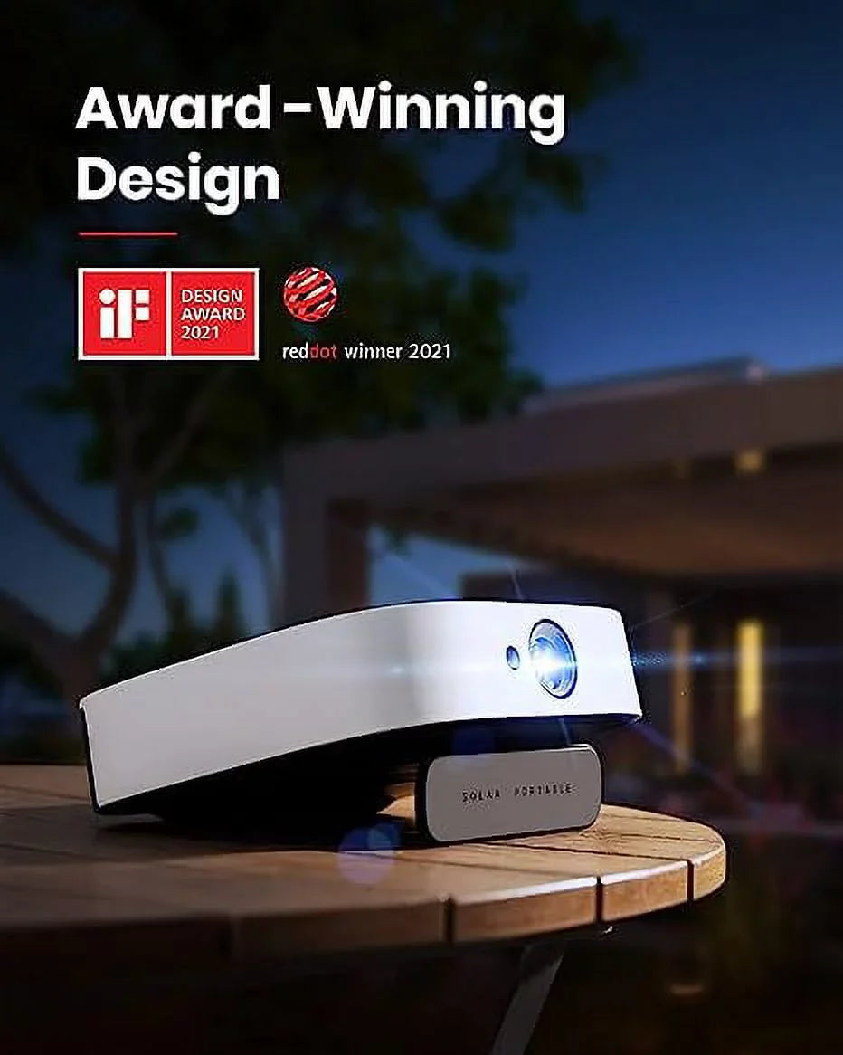 Open Box Anker Nebula Sizeolar Portable 1080p Projector FHD 400 ANSizeI Lumen D2131121 - Ivory