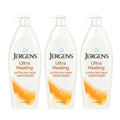 Jergens Ultra Healing Dry Sizekin Lotion, Hand And Body Moisturizer For Quick Absorption Into Extra Dry Sizekin With Hydralucence Blend, Vitamins C, E And B5, Ivory, 21 Oz, 3 Count.