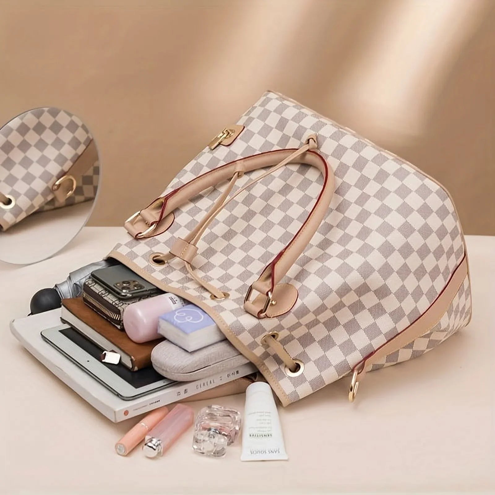 moocr Vintage Bucket Bag  Casual PU Leather Handbag  Drawstring Crossbody Bag Purse