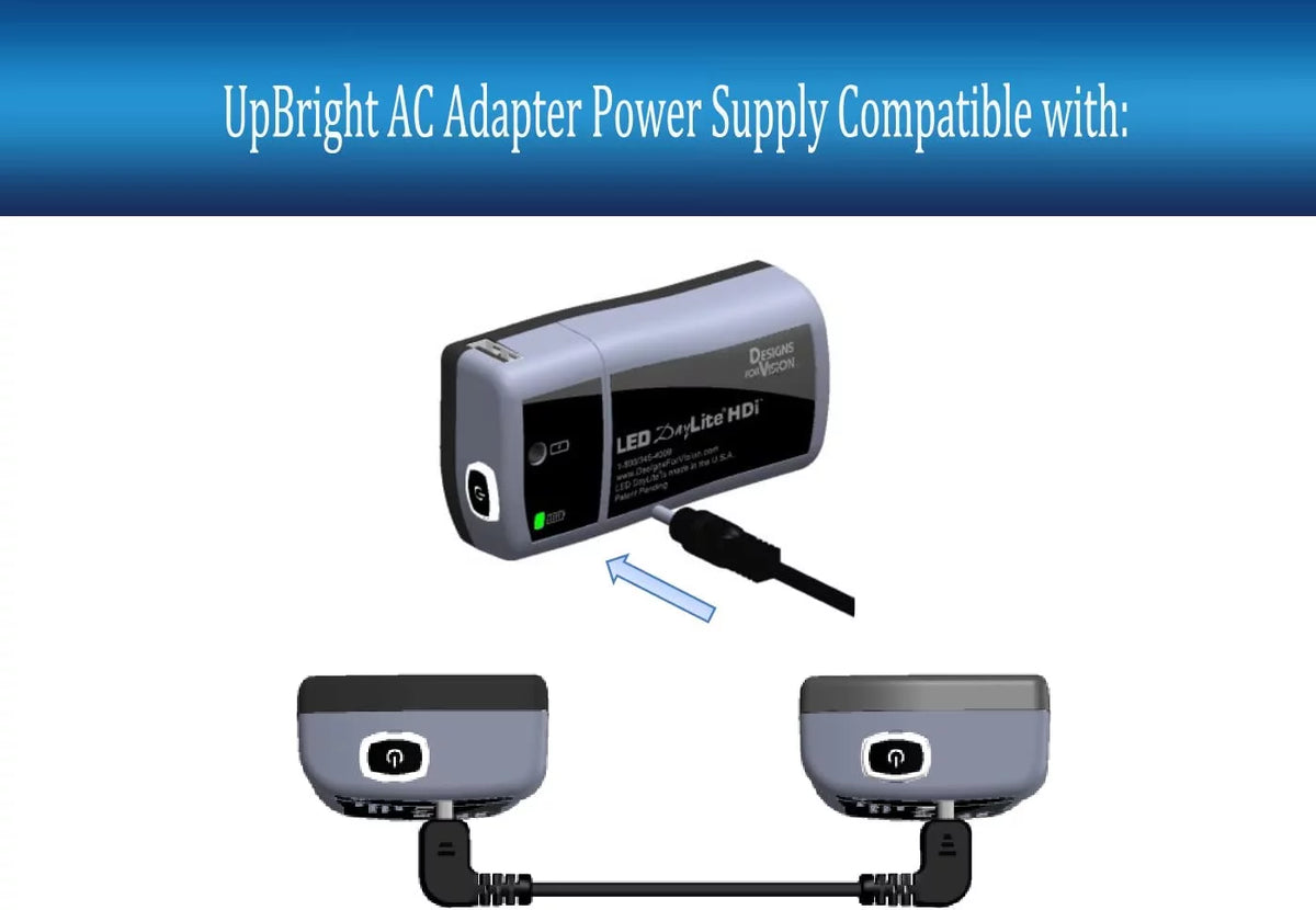 UpBright AC Adapter Compatible with Designs for Vision LED Day Lite HDI DayLite DVI-LEDSizeC DVI-LEDSizeR DVI-LEDDC 7.4VDC 7.4V Li-Ion Battery Charger 4912-0000-2019 Cell-Con 2240 8.4V DC Power Sizeupply Cord