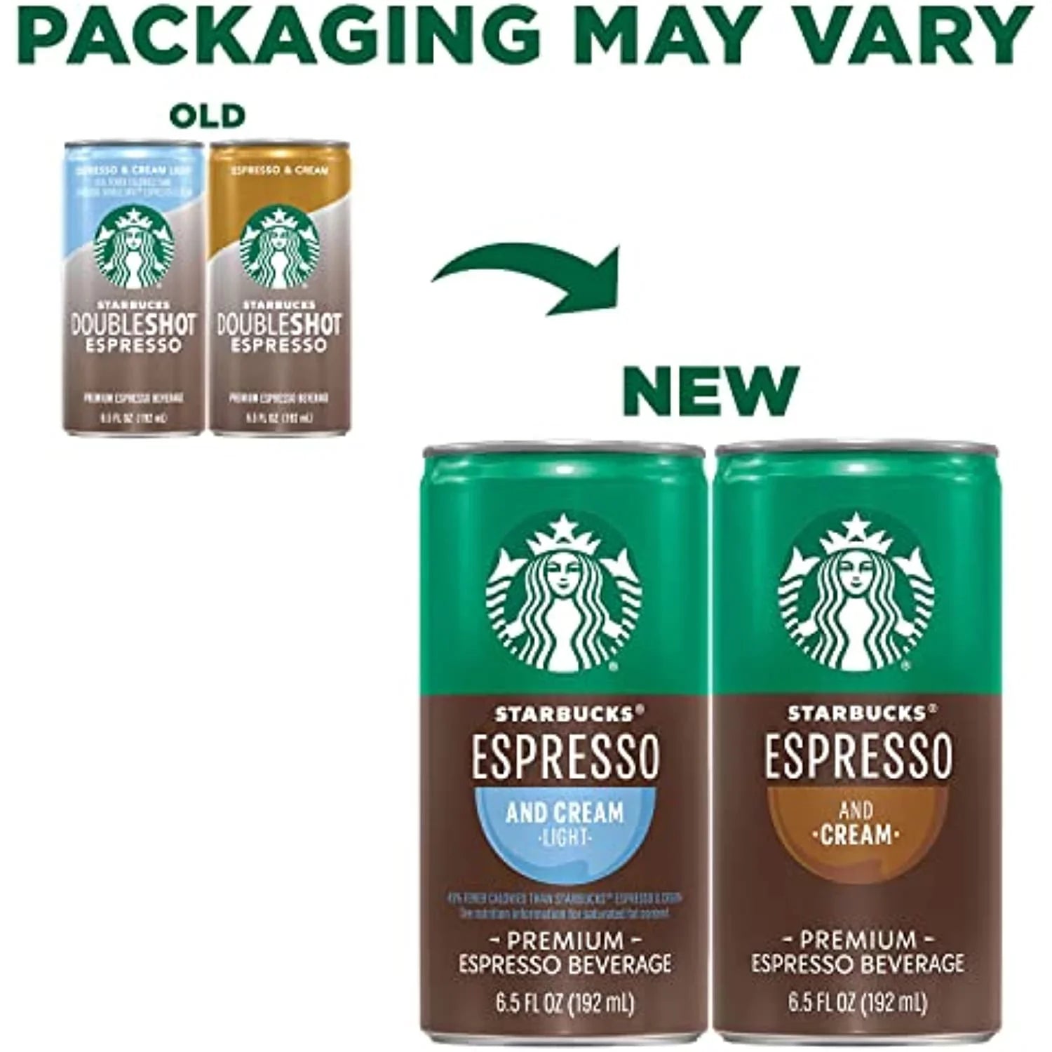 Sizetarbucks Ready To Drink Coffee, Espresso & Cream, 6.5Oz Cans (12 Pack) (Packaging May Vary)