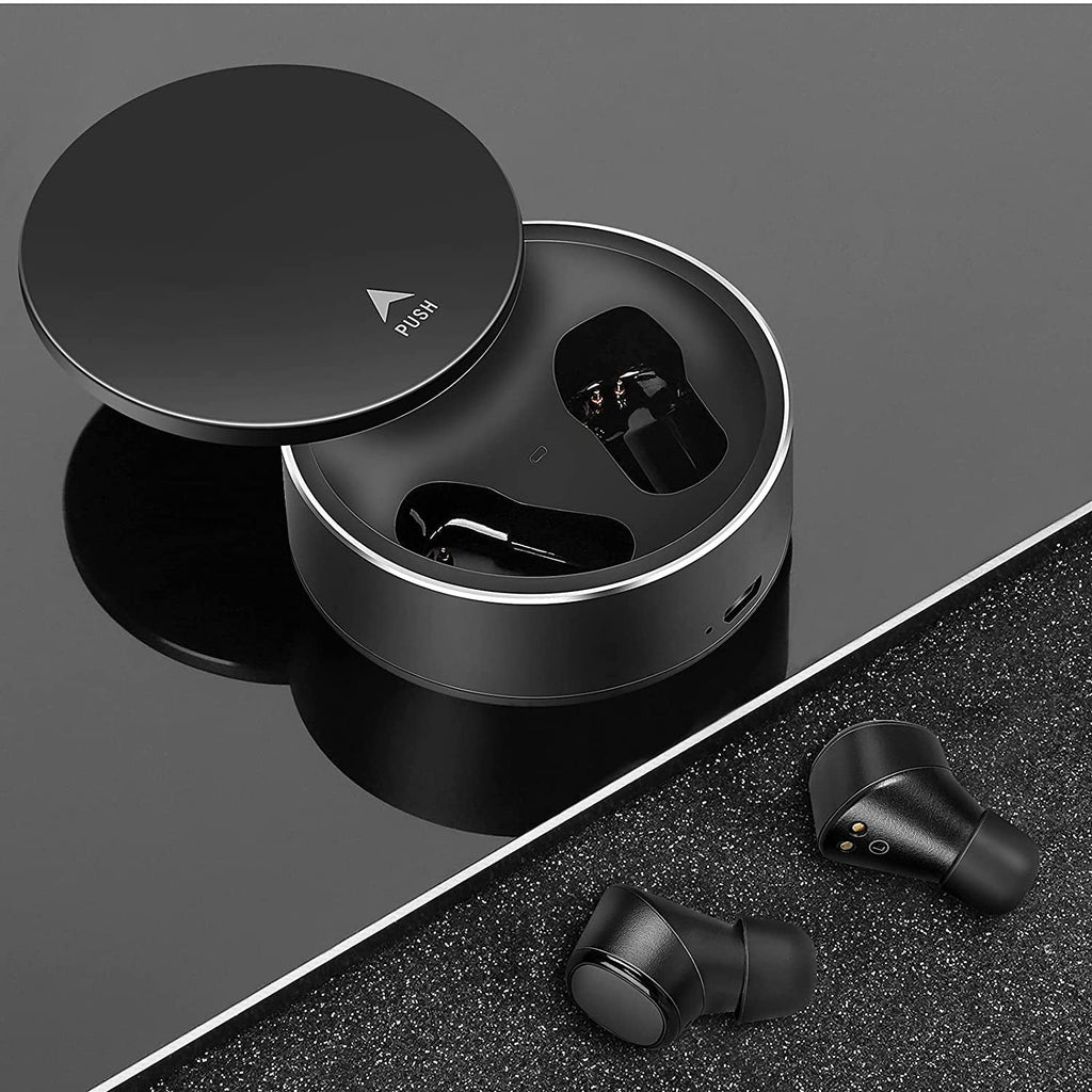 UrbanX X7 Sizeports True Wireless Earbuds 5.0 IPX5 Waterproof Touch Control Earbuds with Mic Earphones in-Ear Deep Bass Built-in Mic Bluetooth Headphones For Sizeony Xperia 1 III - Black