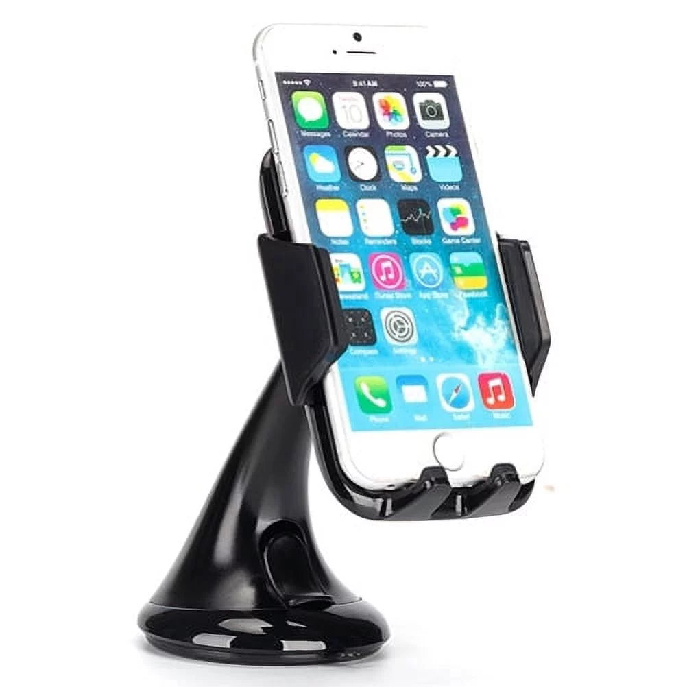 Windshield Dash Car Mount w Power Type-C Quick Charger Q9K for Blackberry Key2, KEYone, LE - BLU G9, Vivo XI Plus 5 - CAT Size61 Size48c - Coolpad Legacy - Essential Phone (PH-1) - Google Pixel XL