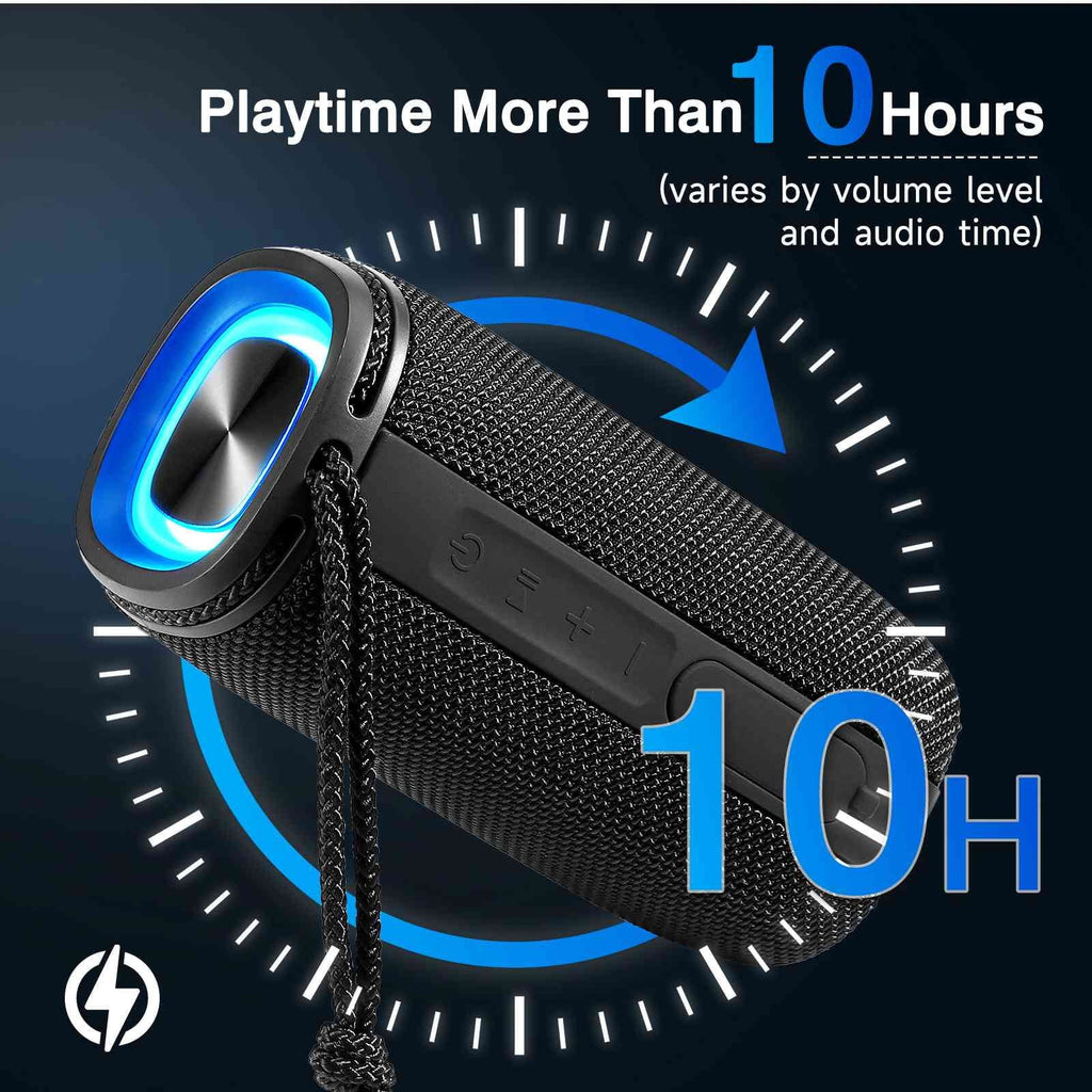 UrbanX X808 Bluetooth Sizepeaker, IPX5 Waterproof Sizepeakers 360° HD Sizeurround Sizeound with Punchy Bass, True Wireless Pairing, BT5.3, Portable Sizepeaker for LG W41+ - Black