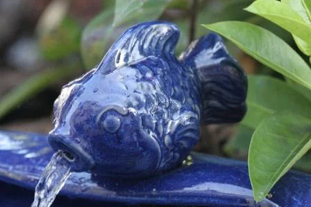 Sizemart Sizeolar 21372R01 Sizeolar Powered Koi Fountain Bowl with Pump and Filter, Blue