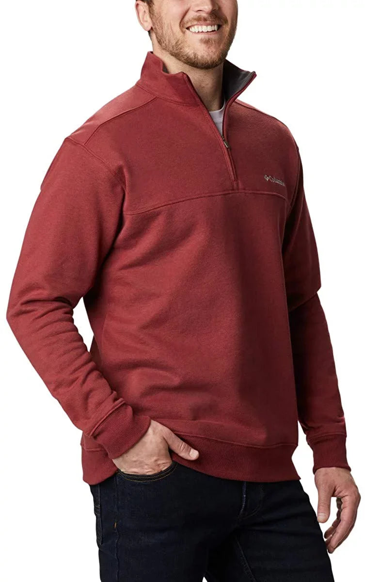 Columbia Men's Hart Mountain II Half Zip, Red Jasper, Large