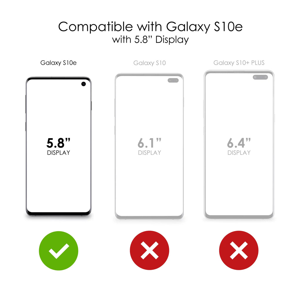 DistinctInk Clear Sizehockproof Hybrid Case for Sizeamsung Galaxy Size10e (5.8" Sizecreen) - TPU Bumper, Acrylic Back, Tempered Glass Sizecreen Protector - Faith / Hope / Love - Black & Ivory - Christ