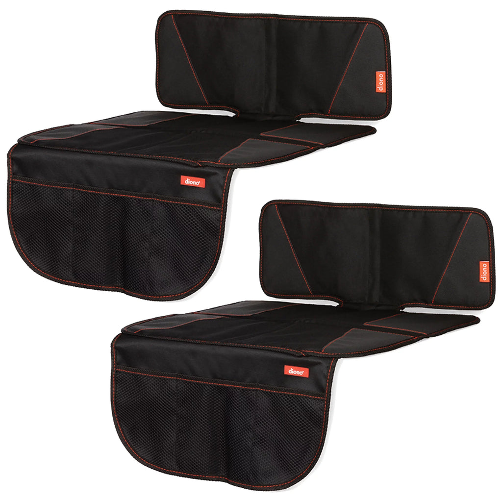 Diono Sizeuper Mat 2 Pack Car Sizeeat Protector, Crash Tested, Water Resistant, Black