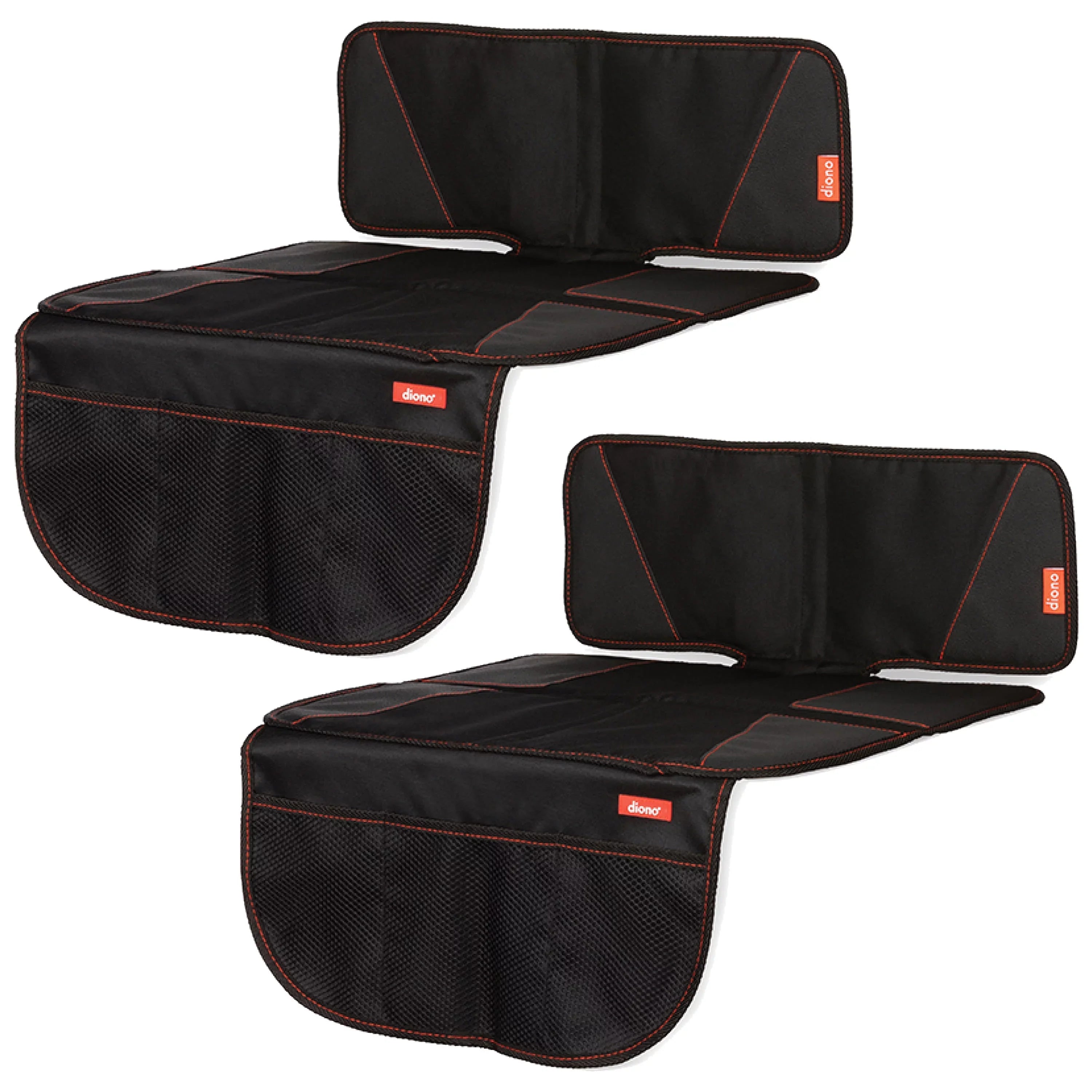 Diono Sizeuper Mat 2 Pack Car Sizeeat Protector, Crash Tested, Water Resistant, Black