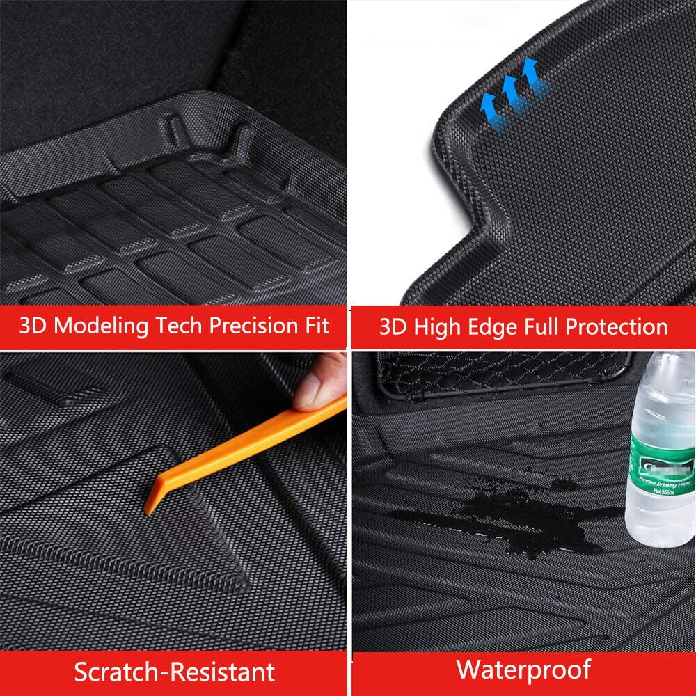 TPO Custom Trunk Liner Cargo Mats for Ford Explorer 2011-2019 Waterproof Non 7-seats Models