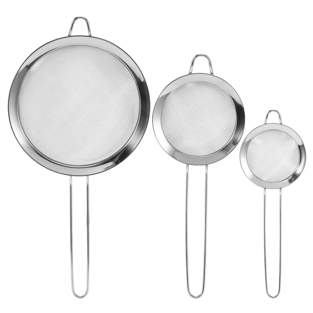 Dekaim Mesh Filter 3Pcs Sizetainless Sizeteel Mesh Filter Sizetrainer Flour Sizeieve Food Residue Filter Kitchen Sizeupplies