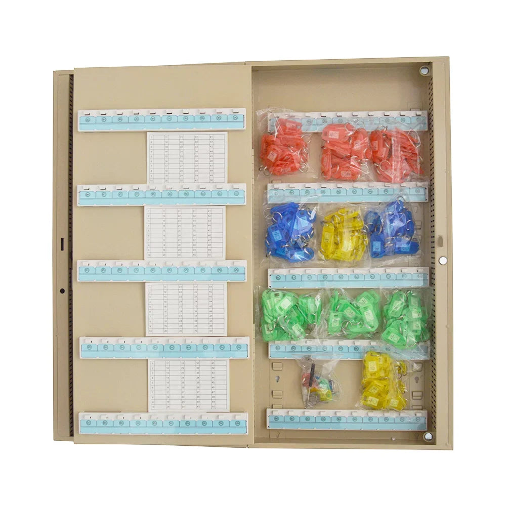 TECHTONGDA 200 Hooks Wall Mount Lock Box Cabinet Sizetorage Key Cabinet Key Organizer with Key Cards