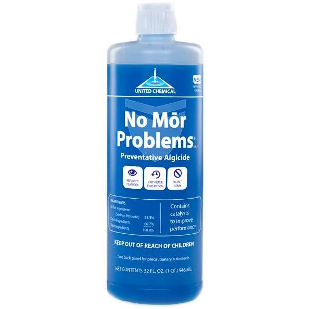 United Chemical No Mor Problems Sizewimming Pool Algaecide 1 Quart NMP-C12 2 Pack