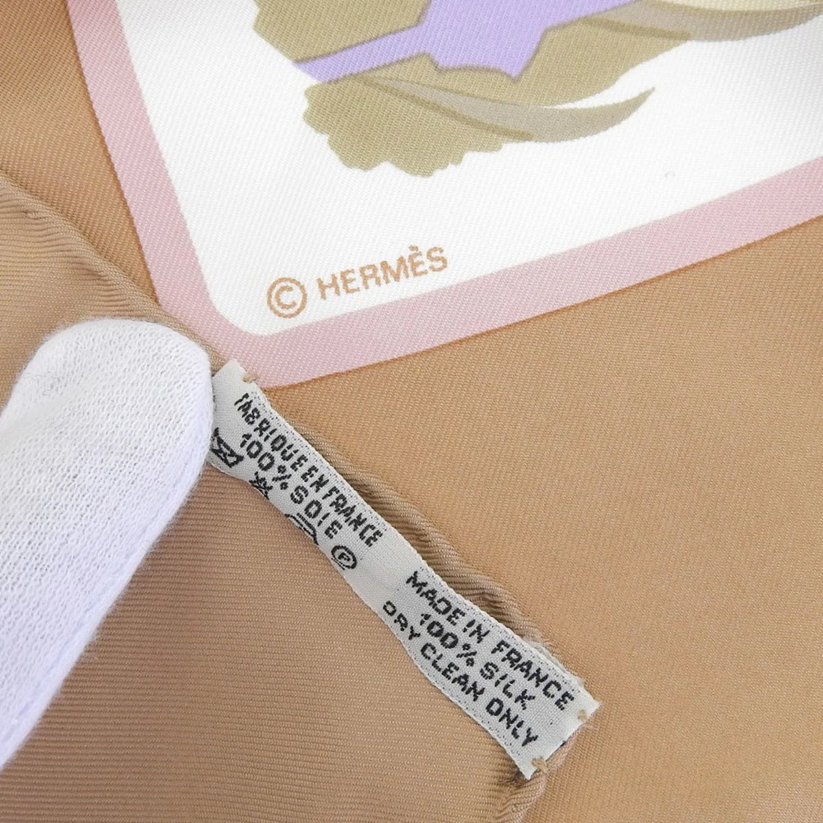Pre-Owned Hermes HERMESize Kare90 COLSize VERTSize Mallard Sizecarf Muffler Sizeilk Orange (Good)