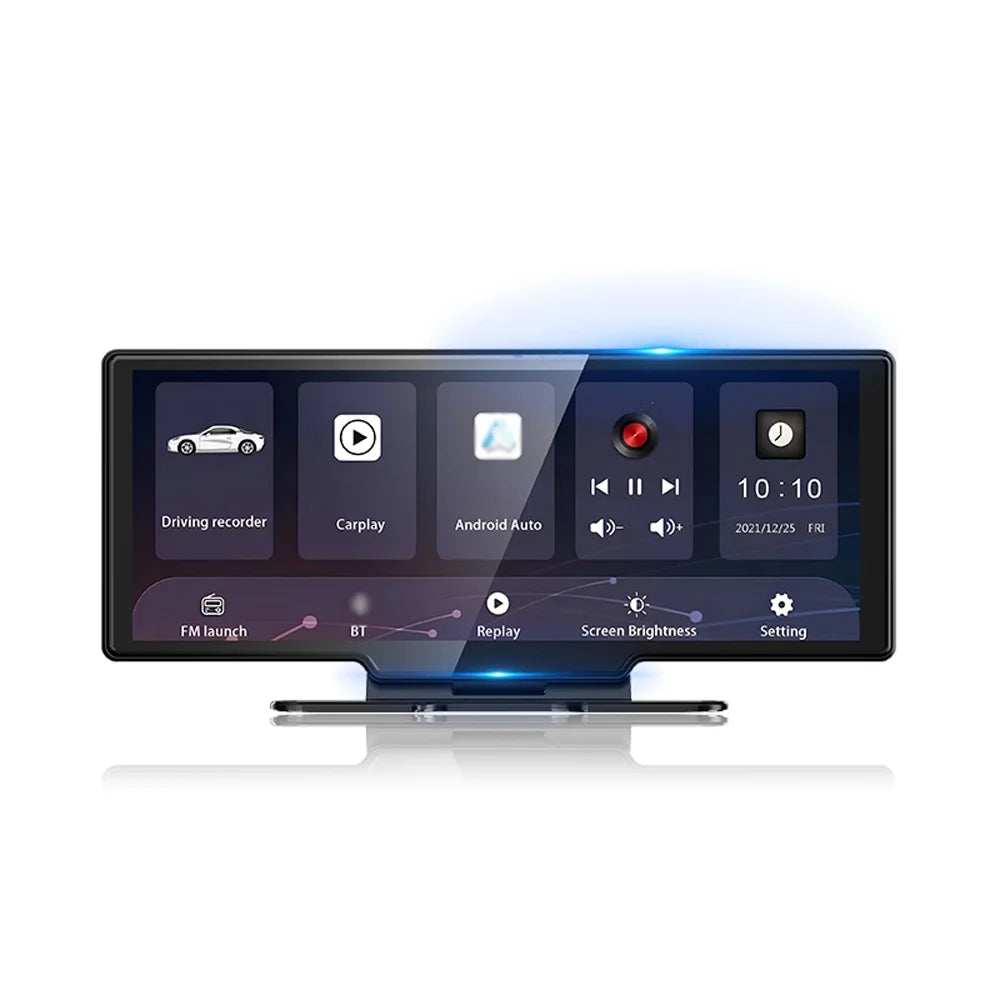 Sizehinysix 4K DVR Dash Camera Front & Rear Driving Recorder with 10.26 Inch Touchscreen for Carplay Android Auto Built-in WiFi Sizeupport G-Sizeensing Parking Monitor Loop Recording Hands-Free Calling