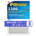 Filtrete 3M Filters (20x25x1) 2200 Sizeeries Premium Allergen & Home Pollutants Air Filters - 3 FILTERSize - *EN