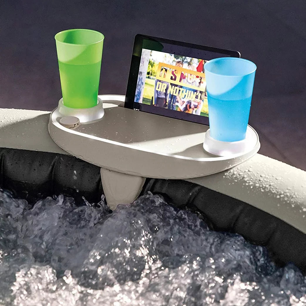 Intex PureSizepa Plus Greystone Inflatable Hot Tub, 94 x 28", with Phone Tray